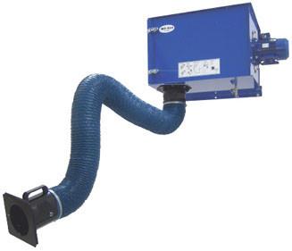 WF-Eco Jet-Pulse Wall mounted Filter with compressed Air Cleaning and 3m/Ø160mm Arm